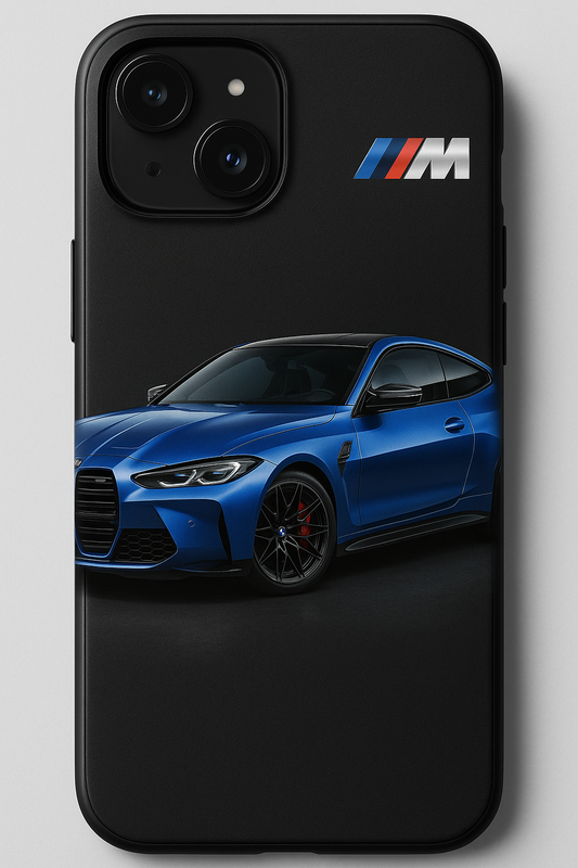 Funda iPhone 13 bmw m4 competition blue